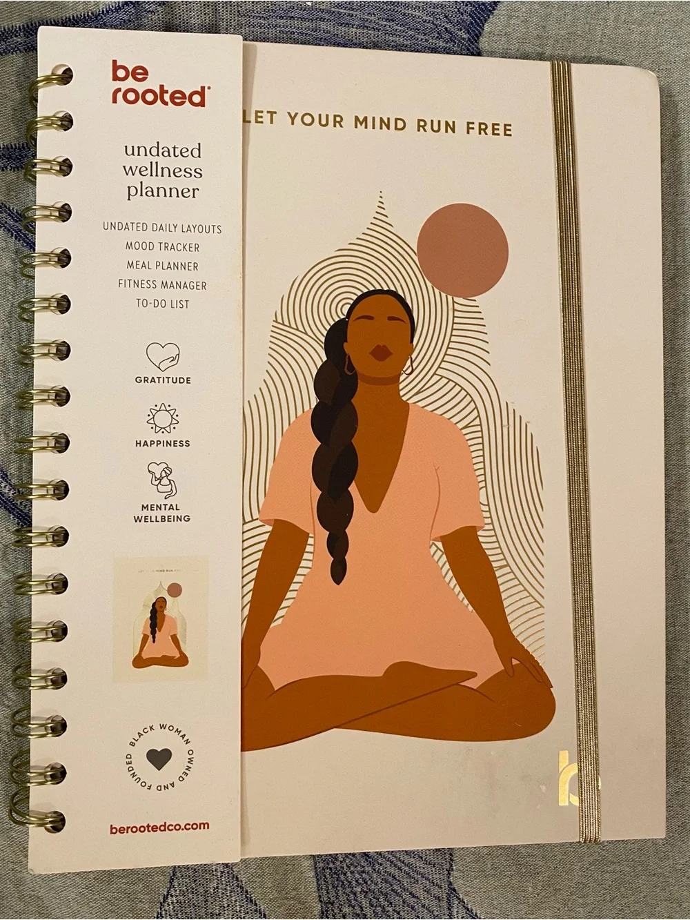 Be Rooted Undated Wellness Planner Gratitude Fitness Journal New